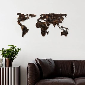 World fém fali dekoráció, 127 cm