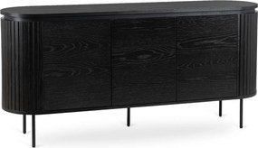 Komód 160 cm méretben, háromajtós kivitelben, fekete színben BECK