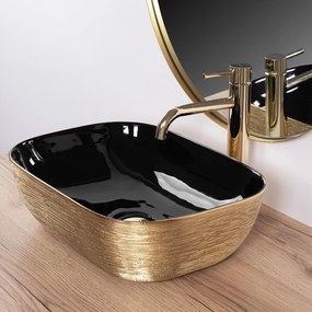 Pultos mosdókagyló Rea Belinda BLACK GOLD BRUSH