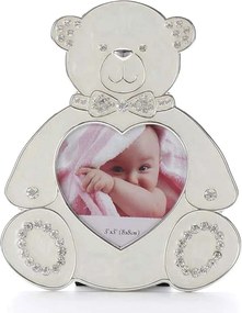 Gyerek képkeret fehér maci 8x8 cm