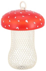 Légyölő galóca gomba alakú mogyorótartó madáretető, 13 x 17 cm