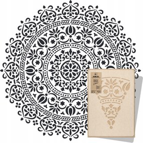 Festősablon Mandala XXL Átmérő 227 cm Vakolatokhoz Többször felhasználható Vakolat Beton