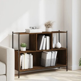 barna tölgy színű szerelt fa könyvszekrény 102x28x77,5 cm