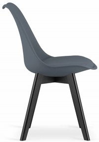 AKCIÓ Sötétszürke BALI MARK szék fekete lábakkal II. osztály