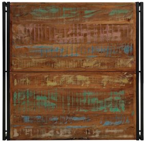 Többszínű tömör újrahasznosított fa dohányzóasztal 100x100x35cm