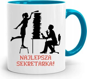 Kék Bögre Ajándék Titkárnőnek Legjobb nyomott mintával