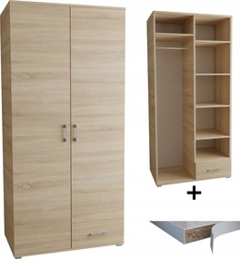 80 cm-es sonoma tölgyfa szekrény prémium furnérral