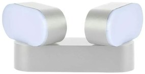 LED Kültéri flexibilis fali lámpa 2xLED/12W/230V IP65 szürke