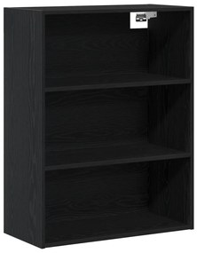 fekete tölgyű magas szekrény 69.5x34x180 cm szerelt fa