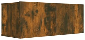 füstös tölgy színű szerelt fa TV-szekrény 80 x 30 x 30 cm