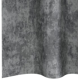 Bársonyfüggöny 2 db gyűrűs szürke 225x140 cm
