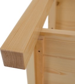 Éjjeliszekrény, masszív/természetes, FOSIL