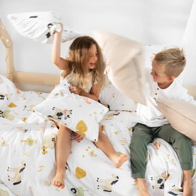 Goldea gyermek pamut párnahuzat - élet a farmon 40 x 40 cm