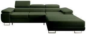 Sarokkanapé Grande (J) (zöld + króm). 1100547