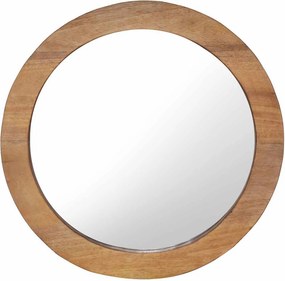vidaXL kör alakú tíkfa falitükör 60 cm