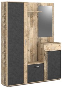 Tükrös előszobafal NOLAN, barna/grafit