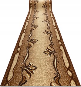 Futószőnyeg Bcf 150 cm Kristály barna Virágok ^*Q197