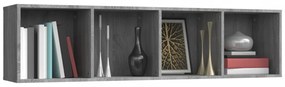 szürke sonoma színű szerelt fa könyv-/TV-szekrény 143x30x36 cm