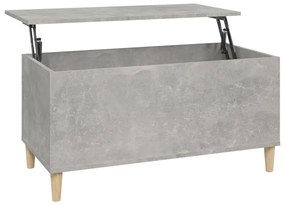 Betonszürke szerelt fa dohányzóasztal 90x44,5x45 cm