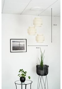 Brilagi - SPACE YUTE 3xE27/15W/230V krém-fehér függeszték