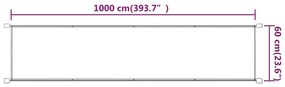 tópszínű oxford-szövet függőleges napellenző 60 x 1000 cm