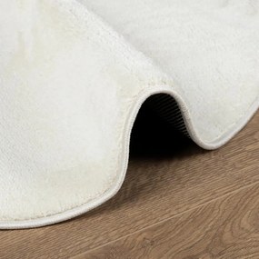 OVIEDO krémszínű rövid szálú szőnyeg Ø 200 cm