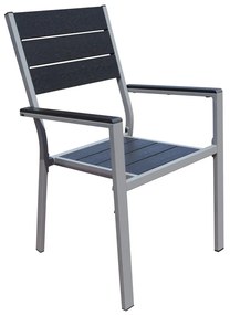 Fargo kerti szék, fekete / szürke