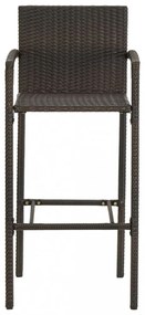 4 db barna polyrattan bárszék