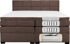 Boxspring ágy, 200x200, barna, APRIL