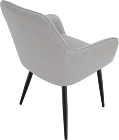 Design fotel, világosszürke/fekete, OSKOR