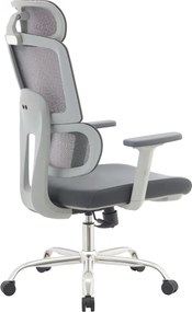 Irodai szék, szürke/króm, teherbírás 150 kg, BYRON