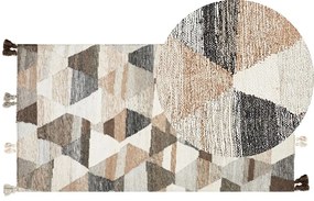 Színes kilim gyapjúszőnyeg 80 x 150 cm ARGAVAND Beliani