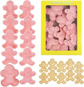 Mézeskalács formák 10db-os karácsonyi mézeskalács lyukasztó