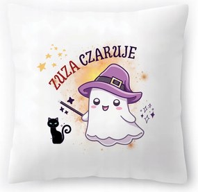 Fehér párna 40x40 cm Zsuzsa Lányának Gyerek Nyomtatott Fotóval