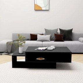 Fekete szerelt fa dohányzóasztal 105 x 55 x 32 cm