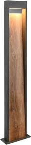 TRIO 446960135 SALMON Modern Kültéri Állólámpa Sötét Fa, Világos Fa LED IP44