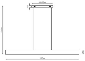 LED csillár kábelen BERNADETTA LED/20W/230V 4000K fehér