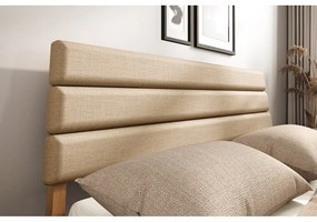 Natúr színű tölgyfa franciaágy 160x200 cm Twig – The Beds