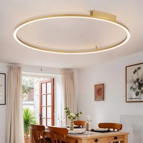 Brilagi - LED fényerőszabályozható lámpatest PORTOFINO LED/85W/230V átm. 120 cm arany + távirányító