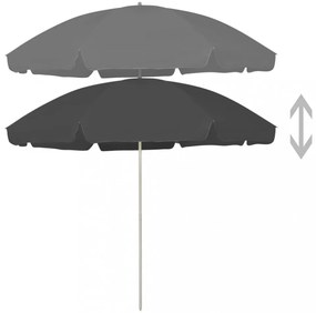 antracitszürke strandnapernyő 300 cm