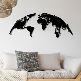 World fém fali dekoráció, 150×59 cm