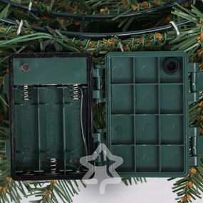 Karácsonyi koszorú Díszített 50 LED 60 cm
