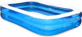 Családi felfújható medence, átlátszó/kék, 211 x 132 x 46 cm