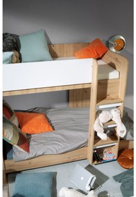 Kombinált gyerekágy 90 cm Sami 2 (artisan tölgy + matt fekete + fehér fogantyúk). 1085814