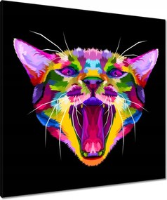 Vászonkép 90x90 Absztrakt macska