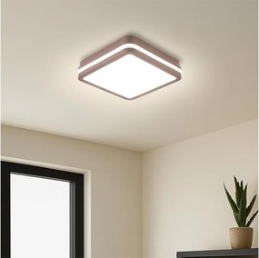 Brilagi -LED Kültéri mennyezeti lámpatest BENE LED/18W/230V 21,5x21,5 cm barna IP54