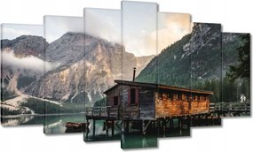 Festmények 140x80 Hegyi kikötő Csónakok