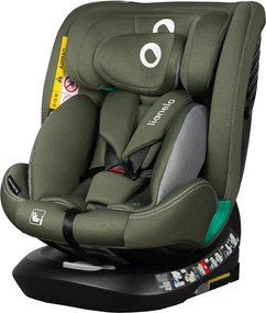 Lionelo - BASTIAAN ONE i-Size 40-150 cm, forgatható autósülés alaplappal, olívazöld