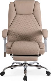 Forgószék masszírozó funkcióval, fűthető funkcióval, bézs színben. GIORGIO