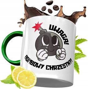 Zöld Bögre Keresztelőre Születésnapi Ajándék fényképes nyomattal